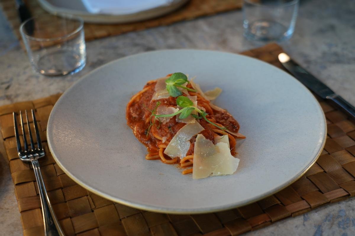 Spaghetti Carbonara with Beef Bacon